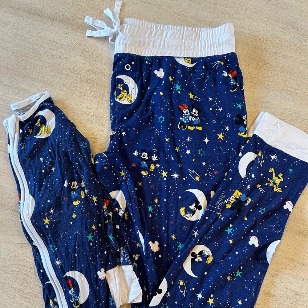 Little Sleepies Mommy and Me matching PJs. Zippie size 2T, Mom Joggers Size S.